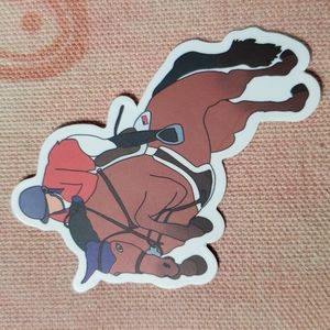 (G) English Horse Rider Sticker English Saddle Cowgirl Sticker Horse Show Horse